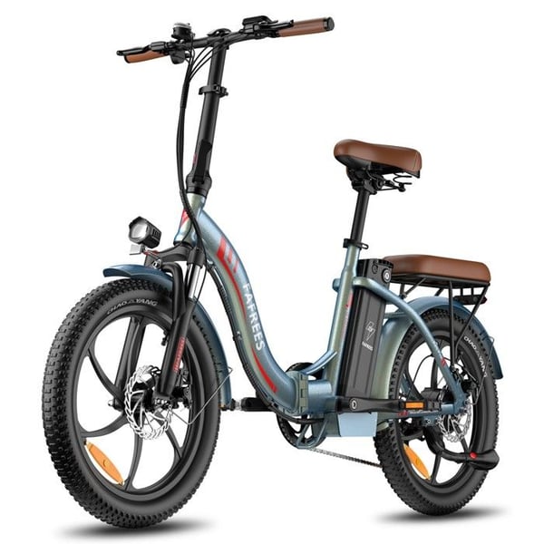 FAFREES F20 Pro Sähköpyörä - 36V 20Ah - Renkaat 20×3.0 - Moottori 250W - Etujousitus - Toimintamatka 75-100km - Sumunvihreä
