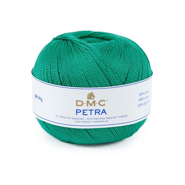 Kula av ull - 100% bomull - Grön - 53814 - DMC - Petra - Storlek 5