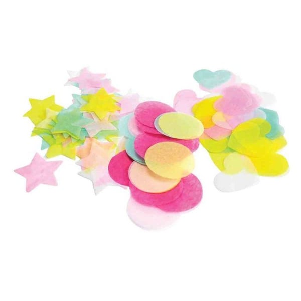 MégaCréa DIY - Pastellkonfetti 3,5 till 4 cm 120 stycken