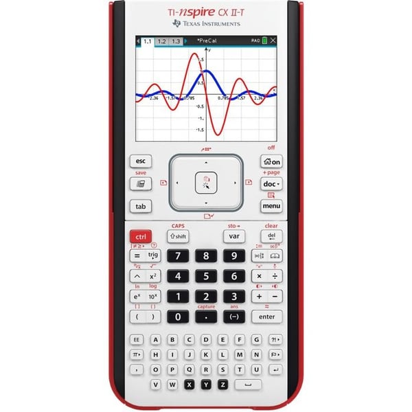 Grafisk kalkylator - Texas Instruments - TI-Nspire CX II-T - Färgskärm - USB-laddningsbar - Tentamensläge
