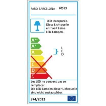 Inbyggd utomhusspot - Faro - Suria - Grå - Rostfritt stål - 12W - Integrerad LED