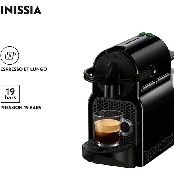 Kapselkaffemaskin - Nespresso - De'Longhi - Inissa - EN80.B - Svart - 16 Nespresso-kapslar ingår
