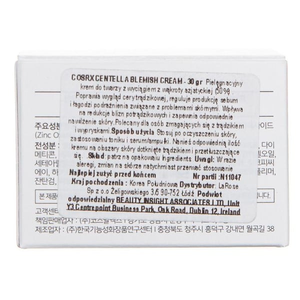 Crème Blemish - COSRX - Centella - 30ml - Hypoallergenisk - Beroligende til problematisk hud