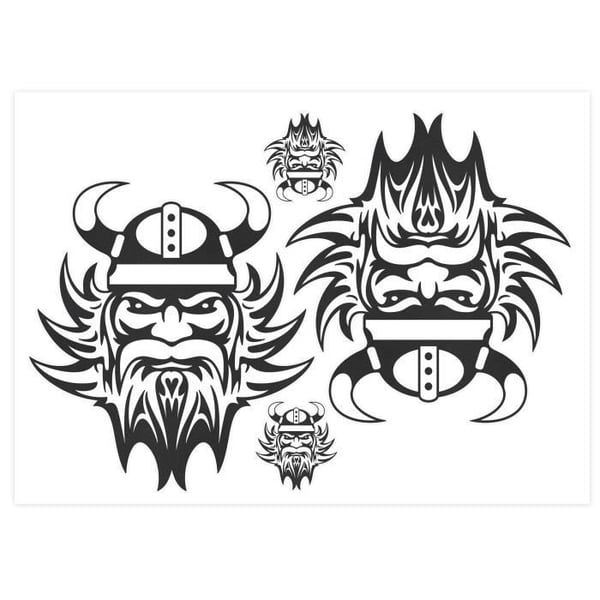 Klistermärke - Viking - Maxi - Svart - 50 x 35 cm - Förskuren i polyester