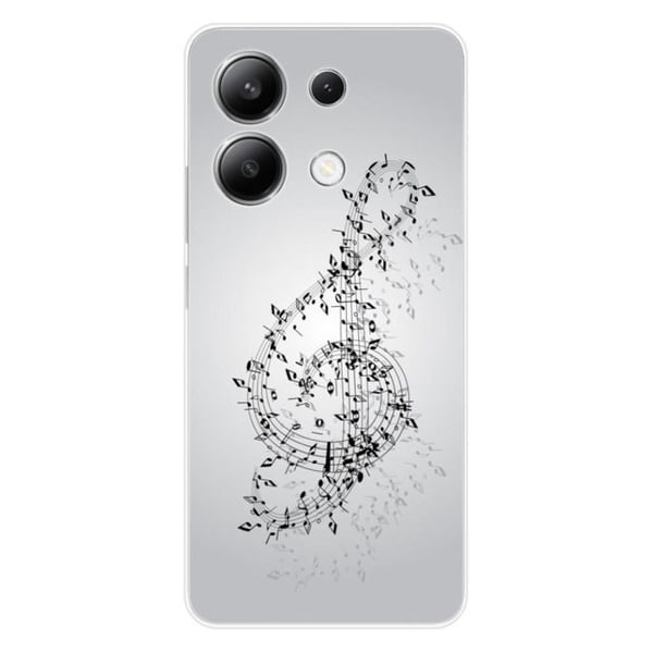 Tryckt silikonfodral som är kompatibelt med Xiaomi Redmi Note 13 4G Waltz of notes