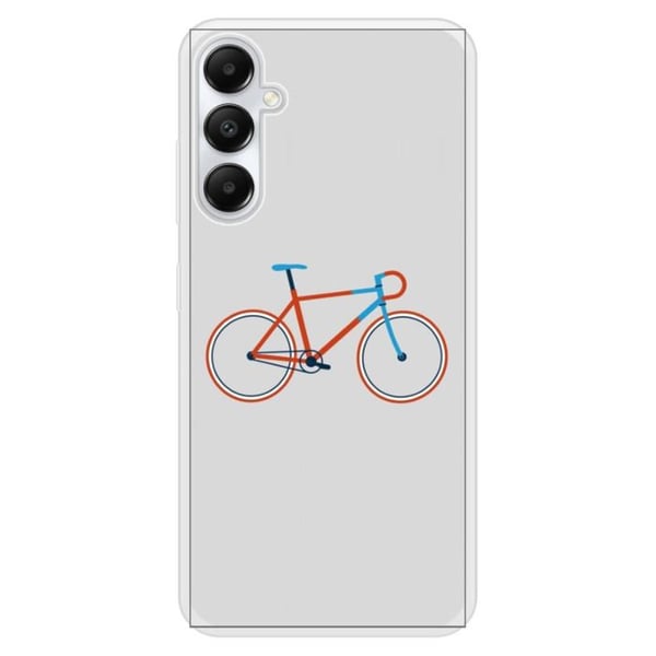 Coque i förstärkt silikontyg med tryck kompatibel med Samsung Galaxy A05S Cykelfärg Hipster
