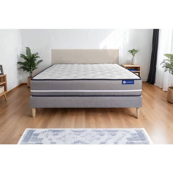 Sängset Madrass Sängbotten 140x190 cm - Grå Sängbotten (i kit) - Actiflex Pur