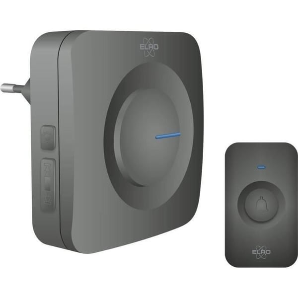 ELRO DB3000 trådlös dörrklocka - Plug-in mottagare - 64 melodier - Trådlöst avstånd: 300m - Svart