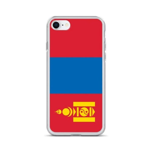 Mobiltelefonfodral – Mongoliets flagga – Kompatibel med iPhone 6S Plus – Flexibelt fodral – Stöttåligt och slagfast - Silikon - Pixelforma