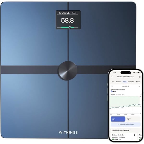 WITHINGS Body Smart - WiFi-kopplad våg med impedansmätare Svart
