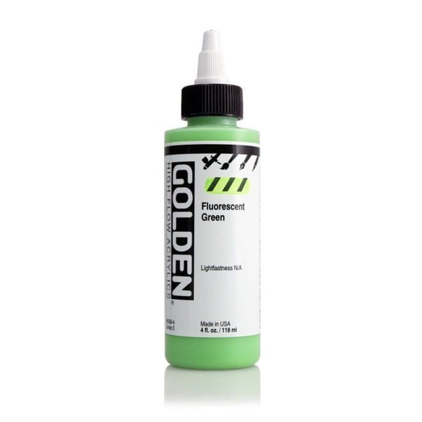 Golden - Akrylfärg Hög Flöde Golden V 119ml Grön Fluorescerande