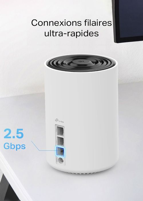 Wifi 6E-router - TP-Link - Deco XE75 Pro - 5400 Mbps - Täckning 500㎡ - WPA3