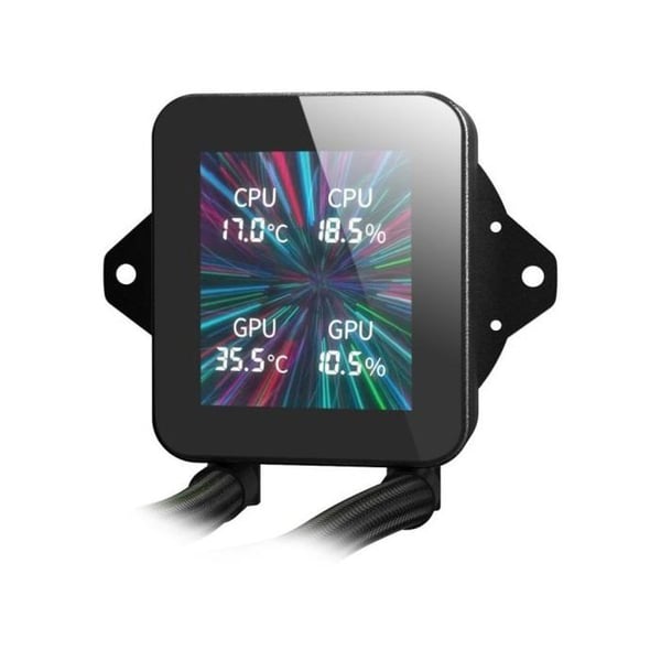 Vätskekylning AIO - MARS GAMING - ML-VISION240 - LCD-skärm 4:3 - 2 ARGB-fläktar - TDP 500W