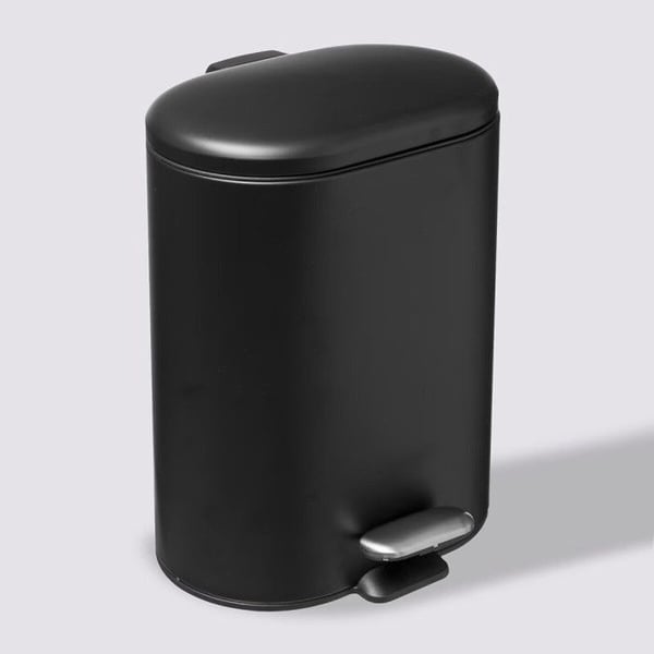 Papperskorg "Softclose" med fotpedal Sili metall 6 l Atmosphéra - Svart