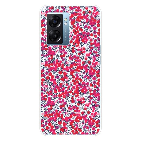 1001Coques - Silikonskal kompatibelt med Oppo A77 5G A57 4G A57 5G - Liberty Wiltshire röd mönster - Originaldesign tryckt i F