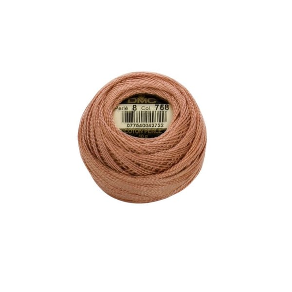 Coton perlé DMC art 116, tjocklek 8 - 80m nystan - Att 758