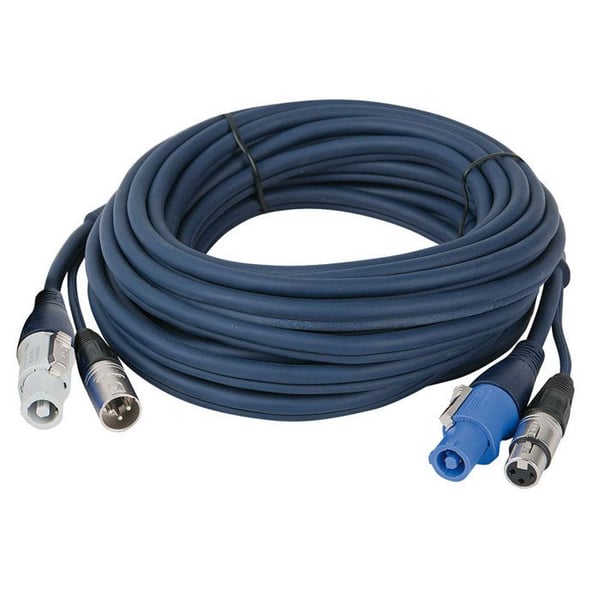 DMT Powercon / XLR Förlängningskabel 10m DMX-kabel