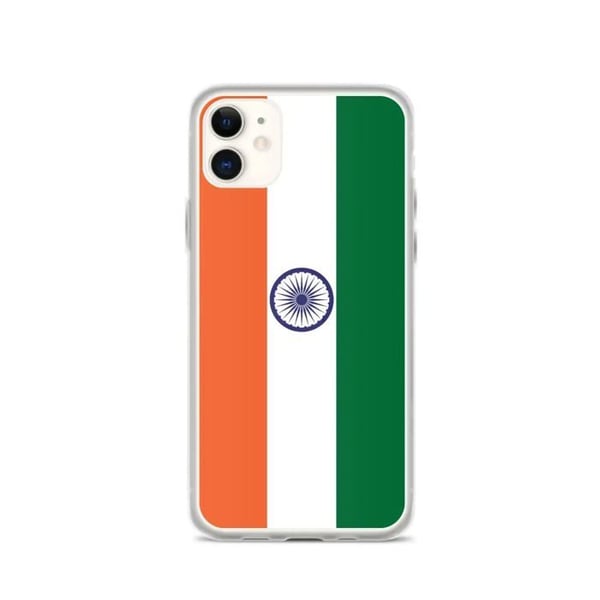 Mobilskal - PIXELFORMA - Indiens flagga - Kompatibel med iPhone 11 - Flexibel - Slitstark och Stötsäker