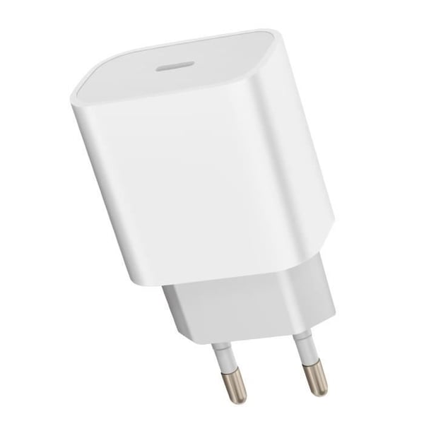 USB-C väggladdare Power Delivery 20W Snabbladdning Kompakt Format Inkax Vit