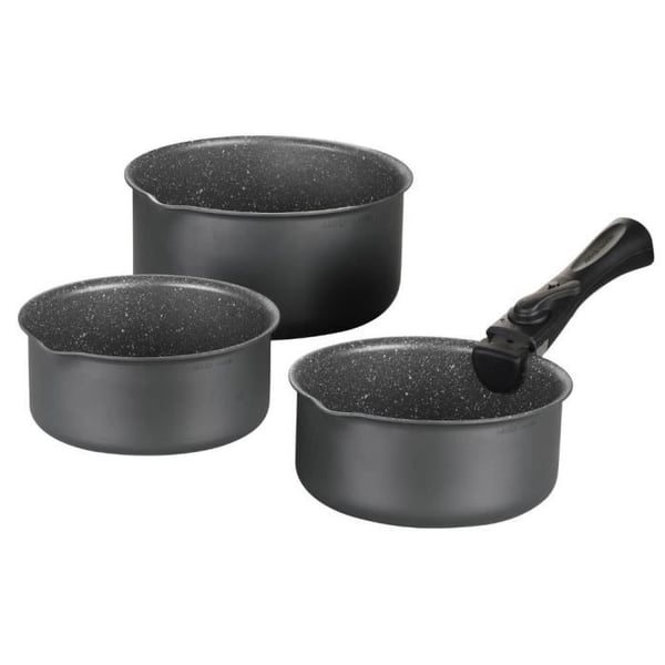 Kastrullset - Arthur Martin - AM120G - 3 delar - Avtagbart handtag - Non-stick