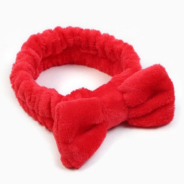 Huvudband Spa - AVIZAR - Enhet Röd - Mjuk i Fleece - Halkfri - Tvättbar
