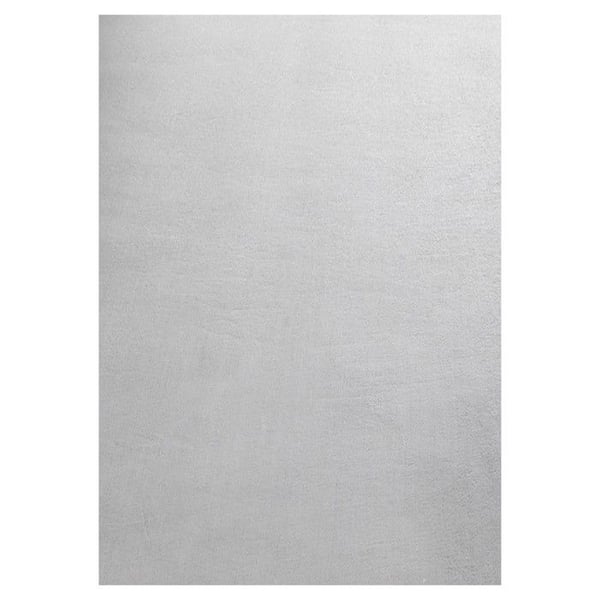 Ayyildiz Modern design matta Silver 160 cm rund korta fibrer, Enfärgad, för Vardagsrum, halkfri baksida
