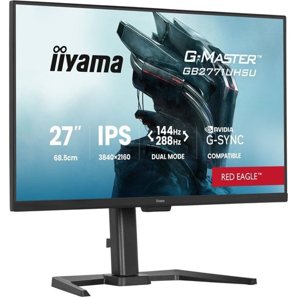 Gaming PC Skærm - IIYAMA - 27" - 144Hz - Hurtig IPS Panel - 0,8ms - GB2771UHSU-B1