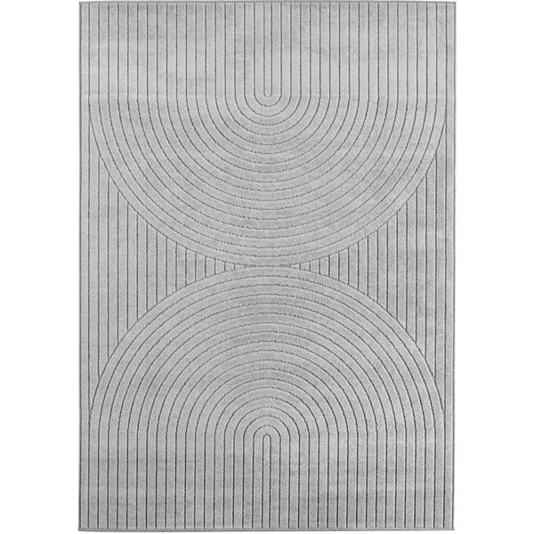 Utomhusmatta & Terrass Ayyildiz 160 x 230 cm - Silver - Rektangulär - Utomhus Inomhus - Mjuk Ullkänsla Med Lång Lugg