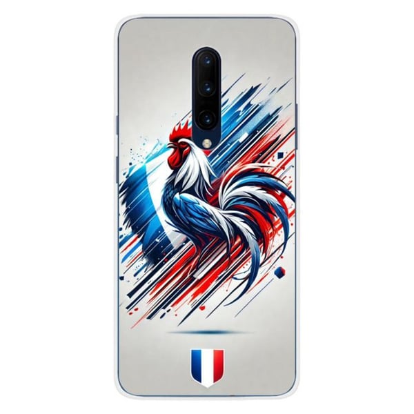 1001Coques - Silikonfodral kompatibelt med OnePlus 7 Pro - Fransk tuppmönster - Originaldesign tryckt i Frankrike