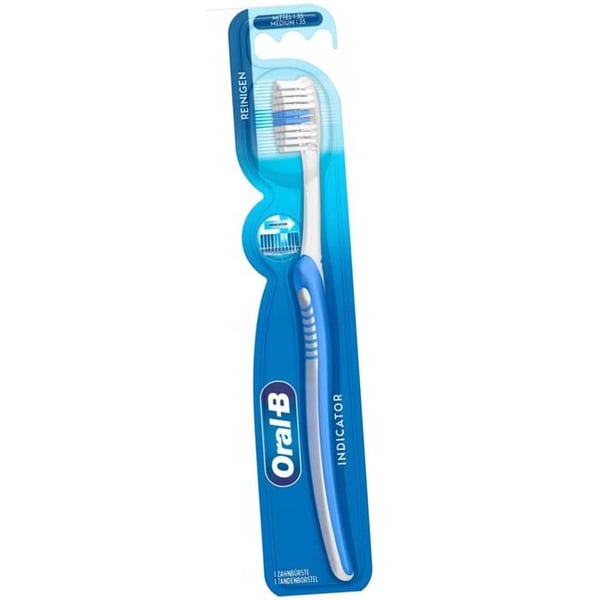 Manuell tandborste - Oral-B - Indicator 35 Mittel - medelstyva borststrån med slitageindikator
