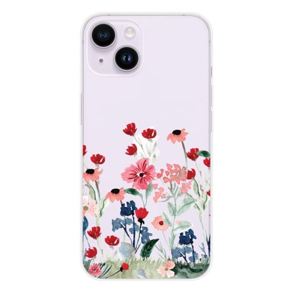 Siliconfodral - Kompatibel med Apple iPhone 14 - design vår med blommor