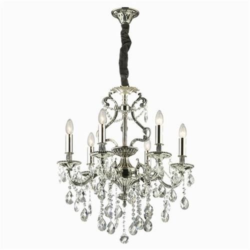 Hängande lampa - IDEAL LUX - GIOCONDA SP6 - Silver - 6 E14-lampor - Glas och Metall Hängande lampa - IDEAL LUX - GIOCONDA SP6 - Silver - 6 E14-lampor - Glas och Metall