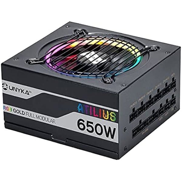 Strömkälla - UNYKACH - ATILIUS - 650 W - Modulerbar - RGB-belysning - Effektivitet 90%