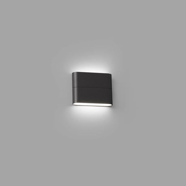 Faro Aday LED utomhusvägglampa Antracitgrå Aluminium 70645 - 1 LED-lampa - 6W - IP54