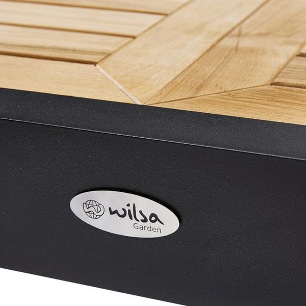 Trädgårdsbord Bali T 8 / 12 Teak Svart Wilsa Garden