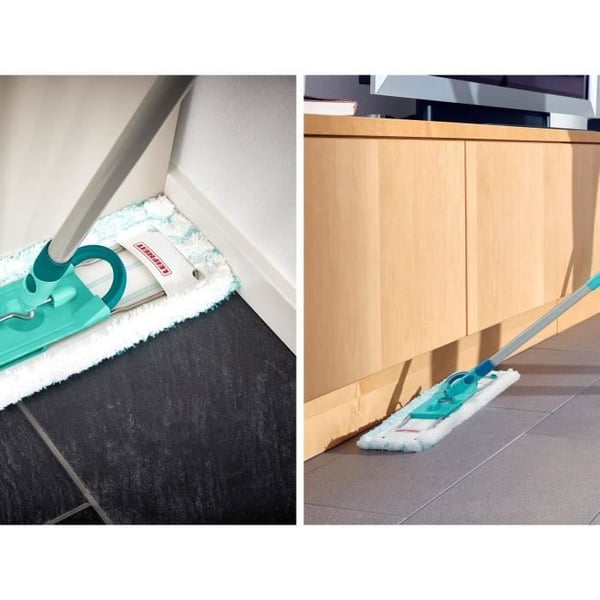 Sätt lavegolv med Leifheit Profi Compact 55092, platt mopp 42 cm med fodral, idealisk för alla släta golv.