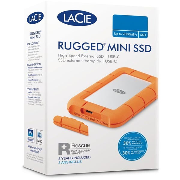 Extern hårddisk - LACIE - Rugged Mini STJJ5000400 - 5 To - 3.2 Gen 1 - Orange
