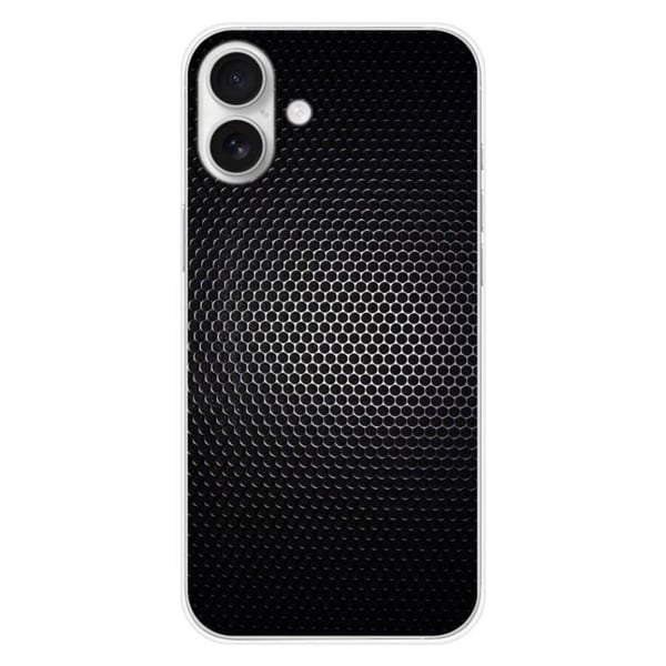 Tryckt silikonfodral som är kompatibelt med Apple iPhone 16 Plus Dark Metal