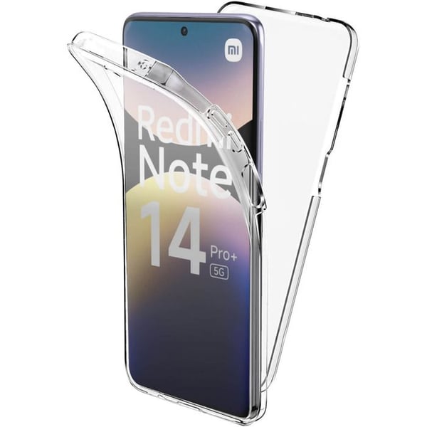 Heltäckande skal 360° - Xiaomi - Redmi Note 14 Pro 5G - Fullständigt skydd - Transparent - Stöttålig