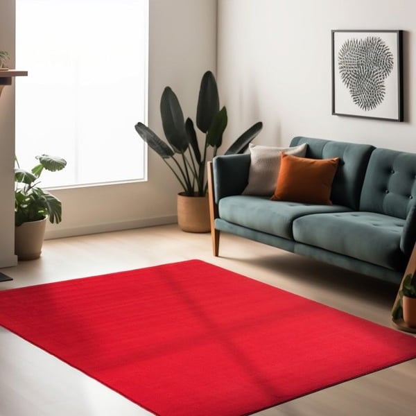 Matta för vardagsrum - AYYILDIZ - Kortluggig matta - Röd - 240x340 cm - Antislip-baksida Matta för vardagsrum - AYYILDIZ - Kortluggig matta - Röd - 240x340 cm - Antislip-baksida