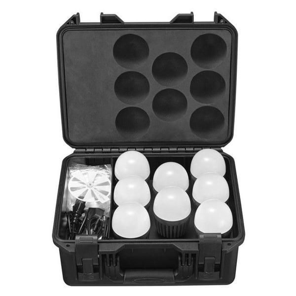 GODOX Kit med 8 C7R-K8B RGBWW-lampor (e27)