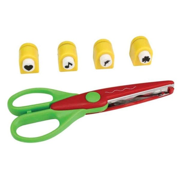 MégaCréa DIY - Tång med vågkant och 4 mini hålslag 0,8 cm x 4 stycken MégaCréa DIY - Tång med vågkant och 4 mini hålslag 0,8 cm x 4 stycken