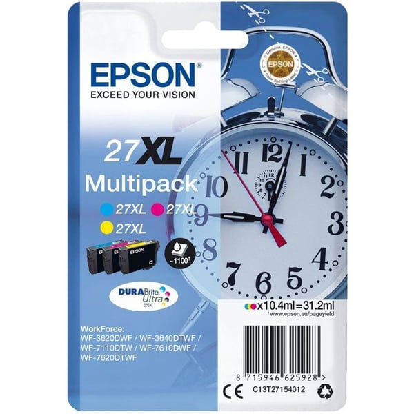 EPSON Multipack T2715 XL - Väckarklocka - Cyan, Magenta, Gul (C13T27154012)
