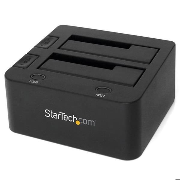 Dockningsstation - STARTECH - SDOCK2U33 - USB 3.0 - 2 SATA III hårddiskar - Svart
