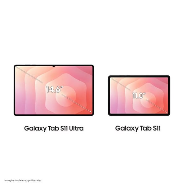Samsung Galaxy Tab S11 Tablet 12GB RAM 128GB Grå Langvarig Batteri