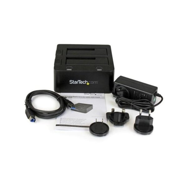 Dockningsstation - STARTECH - SDOCK2U33 - USB 3.0 - 2 SATA III hårddiskar - Svart