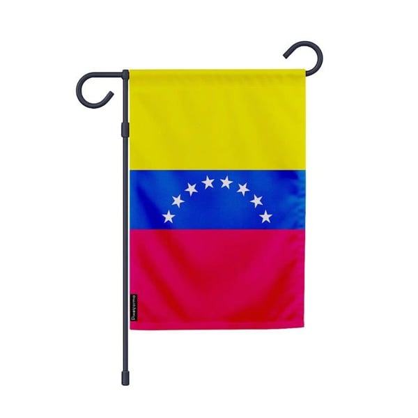 Venezuelas Trädgårdsflagga – 32 x 47.5 cm – Hållbar Polyester – Horisontellt Format – Utomhus – Pixelforma