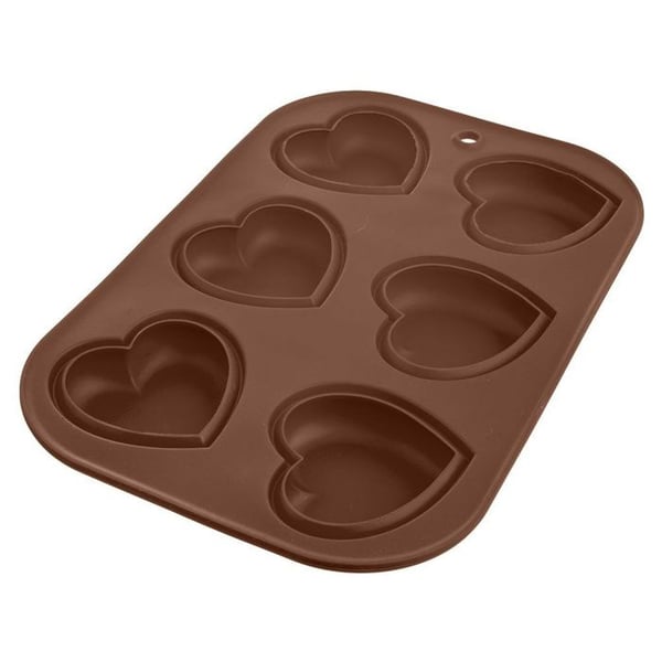 Muffinsform - ORION - SILLINIE HEART - Silikone - 6 portioner - Non-stick