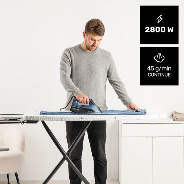 Ångstrykjärn - TAURUS - 2800 W - XL-keramikstrykplatta - 170 g/min - Vertikal - Kalkavvisande