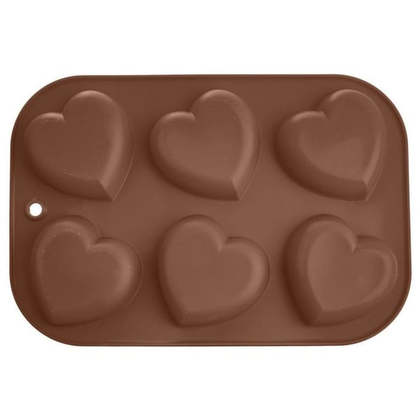 Muffinsform - ORION - SILLINIE HEART - Silikone - 6 portioner - Non-stick